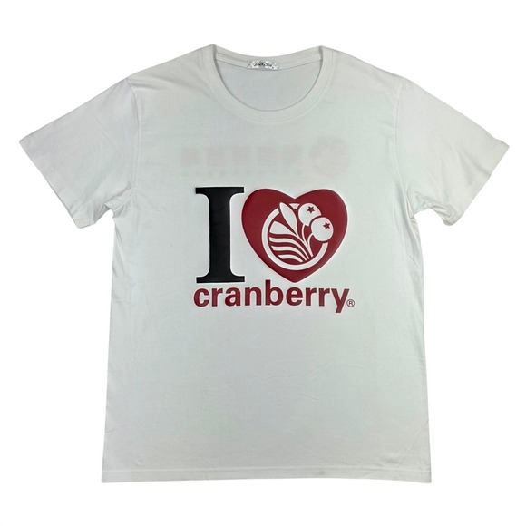 Jin Xi Die Other - Jin Xi Die I Heart Cranberry Graphic T-Shirt White XL Chinese Text Tee